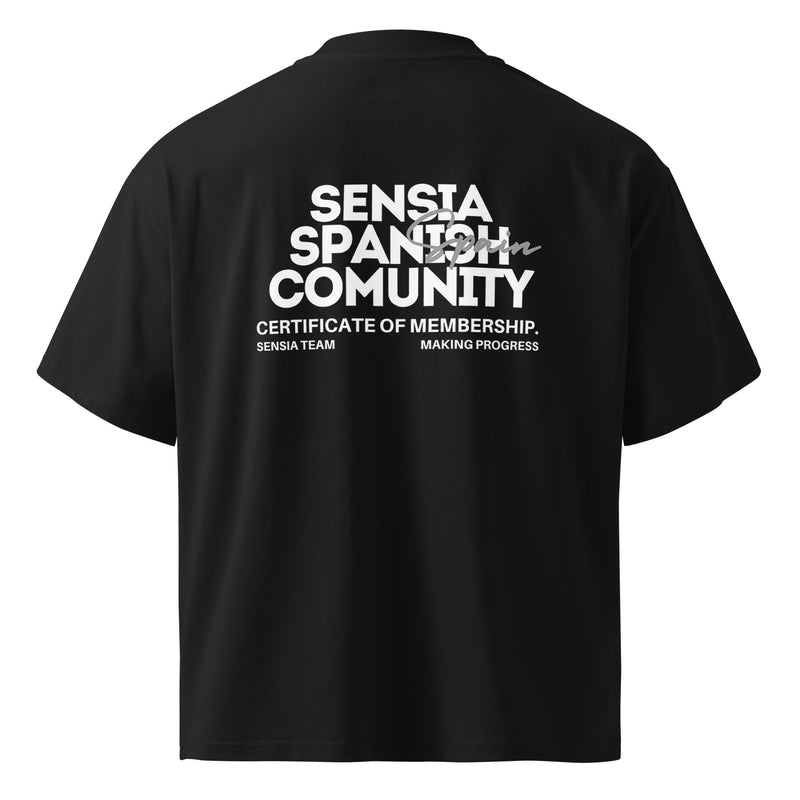 Sensia Comunity Unisex organic oversized high neck t-shirt